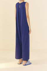 Navy Blue Nature Organic Cotton Jumpsuit | FARM Rio Women