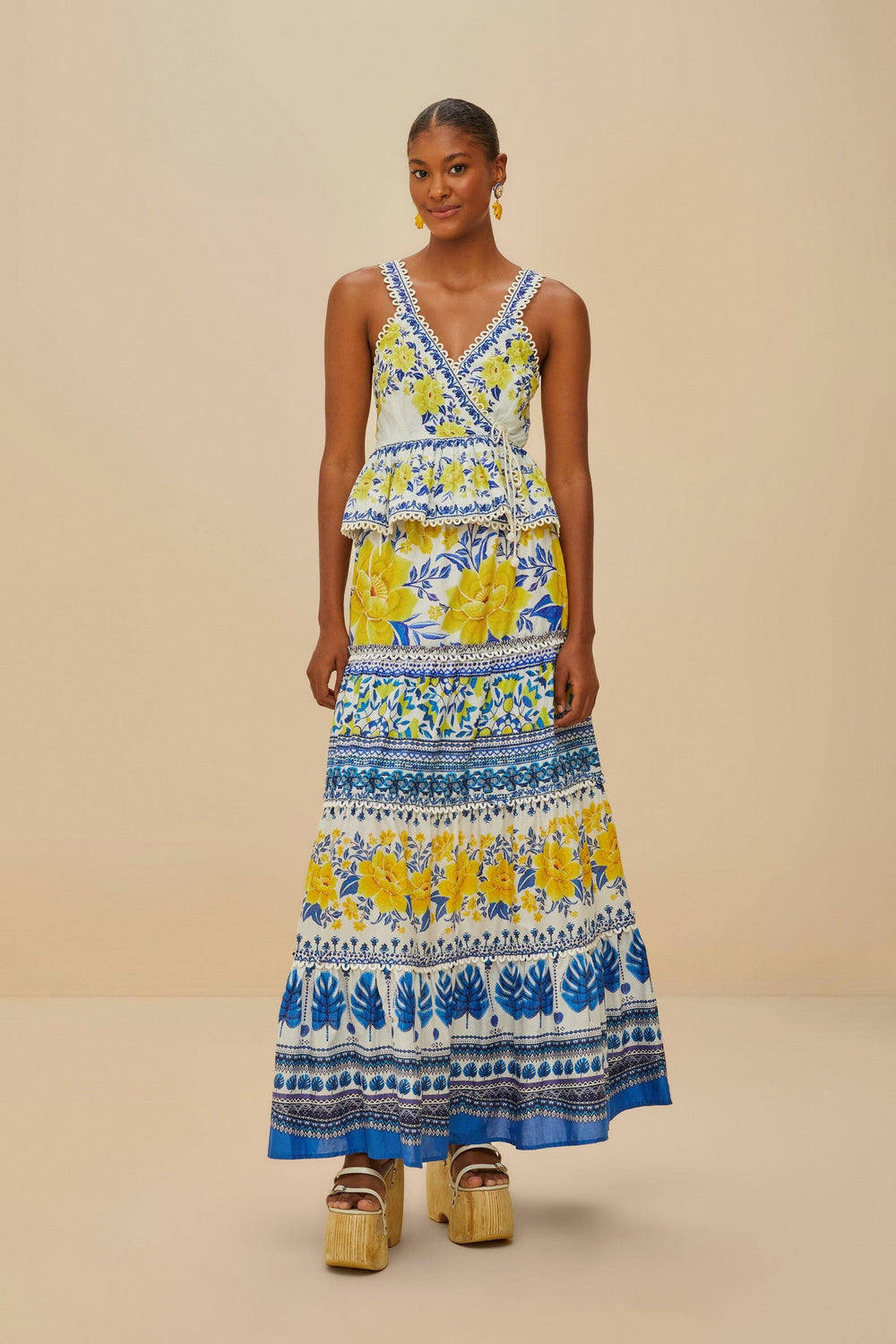 Off-White Zuli Low Rise Maxi Skirt | FARM Rio Women