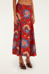 Red Luang LENZING™ Maxi Skirt | FARM Rio Women