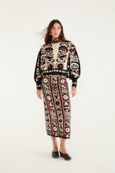 Stripes Winter Tapestry Knit Skirt | FARM Rio | FARM Rio Women