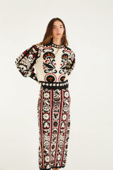 Stripes Winter Tapestry Knit Skirt | FARM Rio | FARM Rio Women