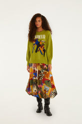 Multicolor Tropical Balloon Organic Cotton Midi Skirt | FARM Rio | FARM Rio Women