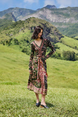 Mixed Winter Garden Lenzing™ Ecovero™ Viscose Midi Skirt | FARM Rio | FARM Rio Women
