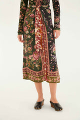 Mixed Winter Garden Lenzing™ Ecovero™ Viscose Midi Skirt | FARM Rio | FARM Rio Women