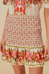Off-White Summer Fruit Mini Skirt | FARM Rio Women