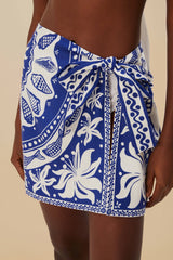 Off-White Ocean Scarf LENZING™ ECOVERO™ Euroflax™ Mini Skirt | FARM Rio Women