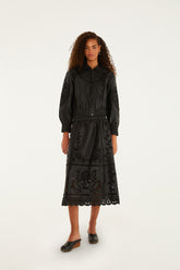 Black Richilieu Heart Skirt | FARM Rio | FARM Rio Women