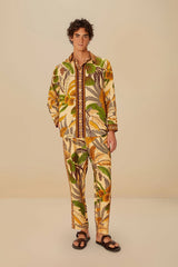 Sand Foliage Sketch LENZING™ ECOVERO™ Euroflax™ Pants | FARM Rio Women