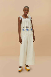 Off-White Euroflax™ Premium Linen High Waisted Pants | FARM Rio Women