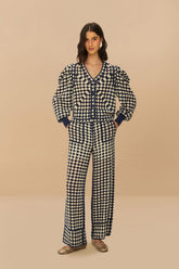 Blue & White Crochet Pants | FARM Rio Women