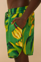 Green Banana Aquarela LENZING™ ECOVERO™ Viscose Shorts | FARM Rio Women
