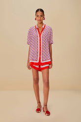 Multicolor Graphic Pineapple Scarf Shorts | FARM Rio Women