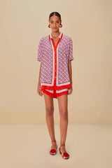 Multicolor Graphic Pineapple Scarf Shorts | FARM Rio Women