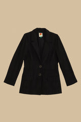 Black Eyelet Blazer | FARM Rio Women
