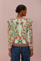 Cream Ainika Delicate Knit Cardigan | FARM Rio Women