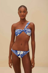 Off-White River Nature One-Shoulder Bikini Top | FARM Rio Women