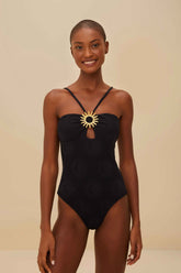 Black Sunny Moon One-Piece Swimsuit | FARM Rio Women