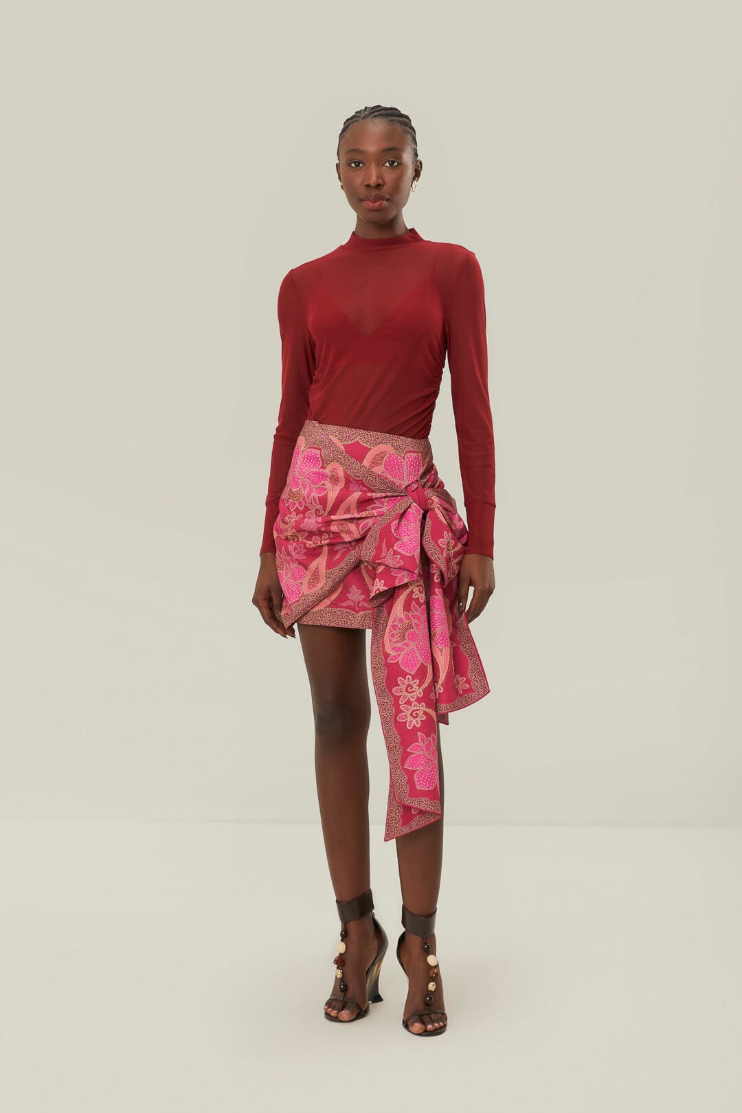 Burgundy Jersey Blouse | FARM Rio Women