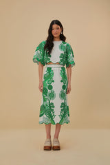 Green Color Festival Euroflax™ Blouse | FARM Rio Women