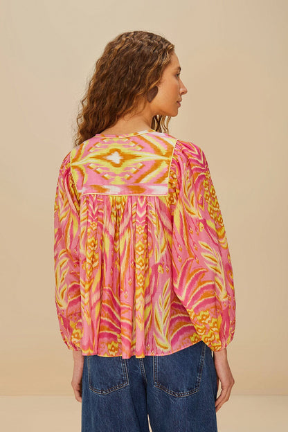 Pink Pineapple Tapestry Blouse | FARM Rio Women