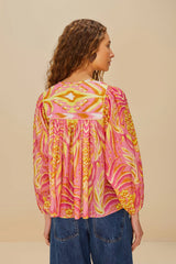 Pink Pineapple Tapestry Blouse | FARM Rio Women