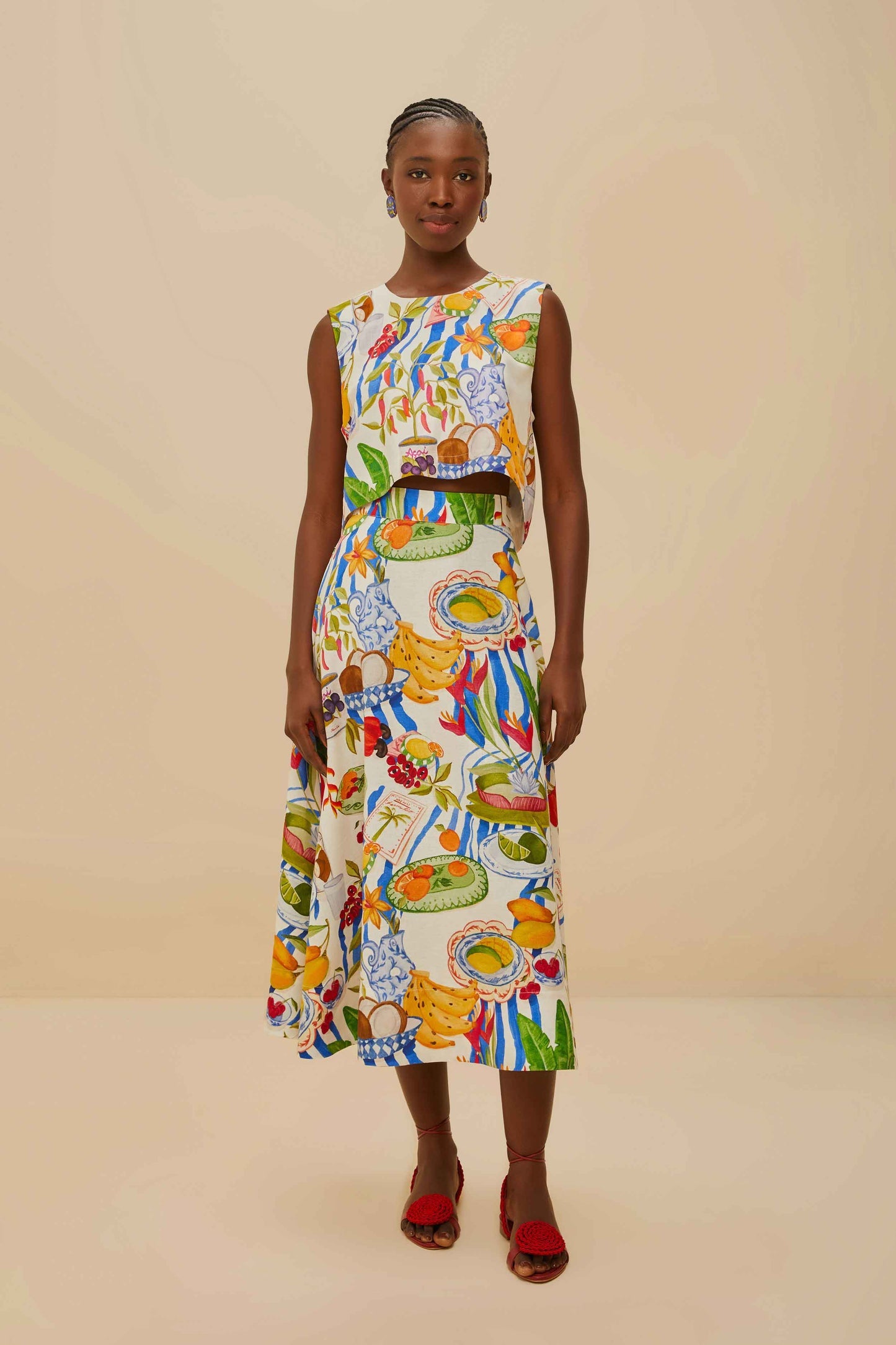 Off-White Fresh Table LENZING™ ECOVERO™ Euroflax™ Blouse | FARM Rio Women