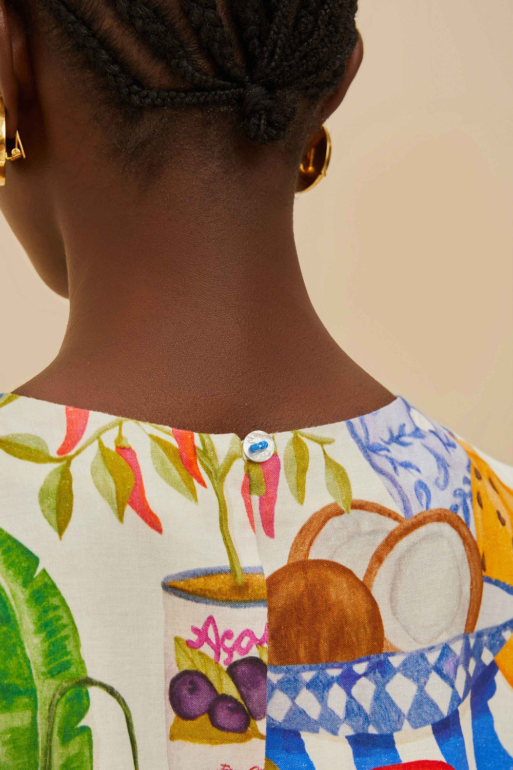 Off-White Fresh Table LENZING™ ECOVERO™ Euroflax™ Blouse | FARM Rio Women