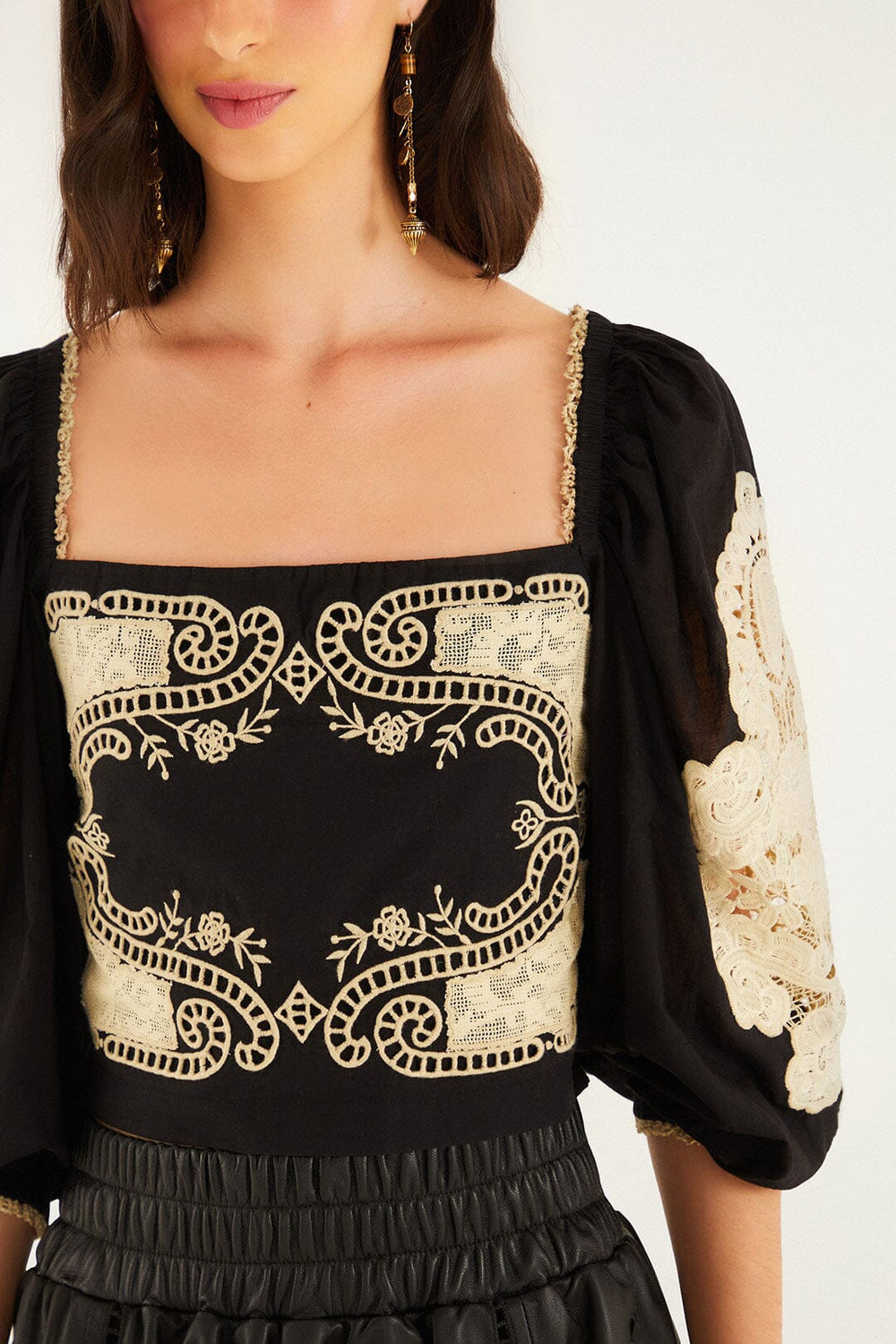 Black Lace Blouse | FARM Rio | FARM Rio Women