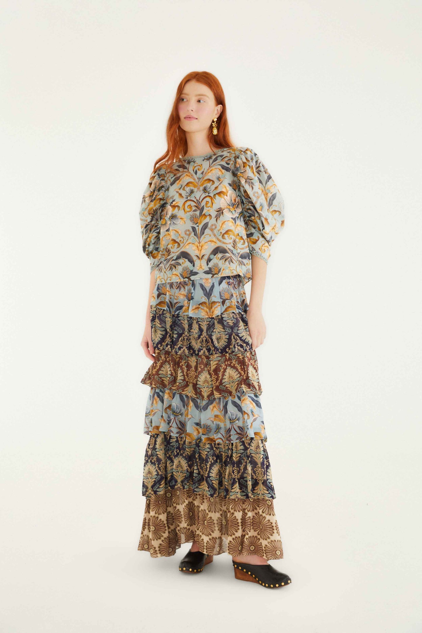 Blue Snake Garden 3d Applique Blouse | FARM Rio | FARM Rio Women