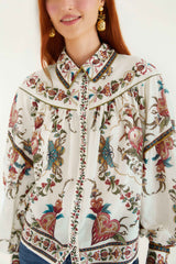Cream Majestic Hearts Blouse | FARM Rio | FARM Rio Women