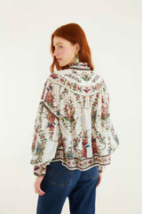 Cream Majestic Hearts Blouse | FARM Rio | FARM Rio Women