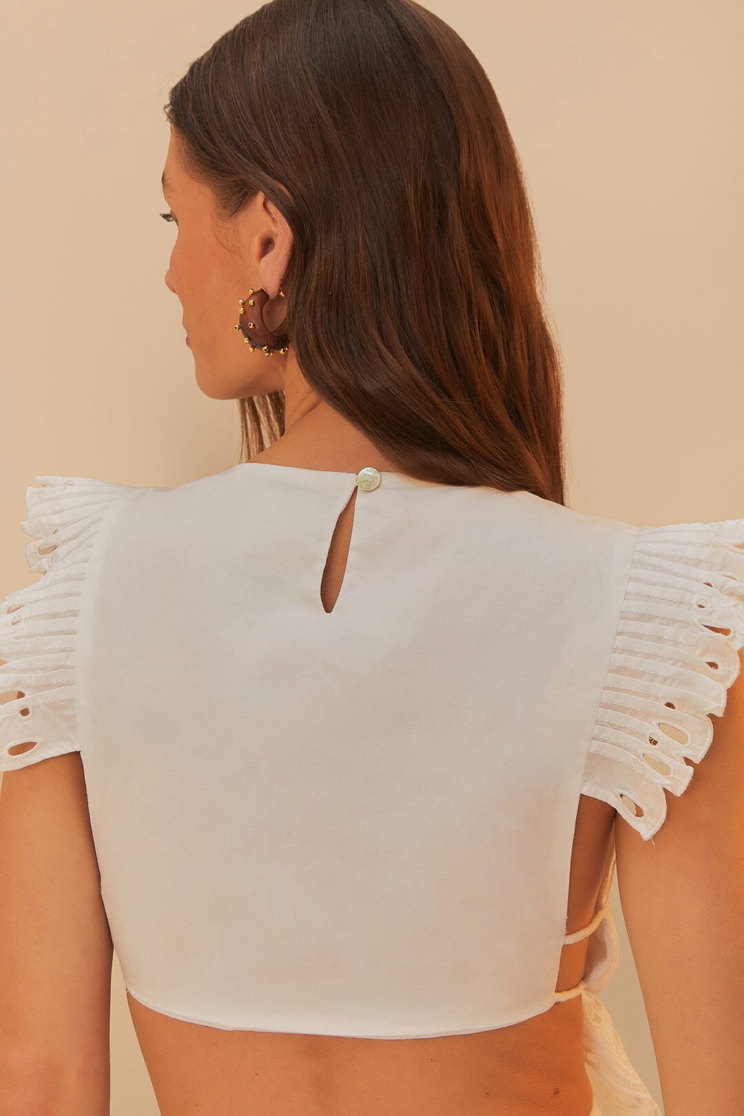 Off-White Butterfly Richelieu Blouse | FARM Rio Women