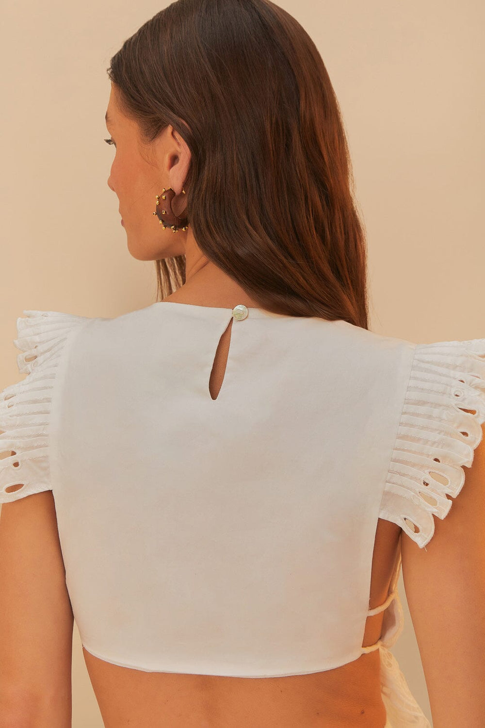 Off-White Butterfly Richelieu Blouse | FARM Rio Women