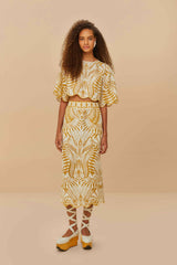 Off-White Lace Nature Euroflax™ Premium Linen Blouse | FARM Rio Women