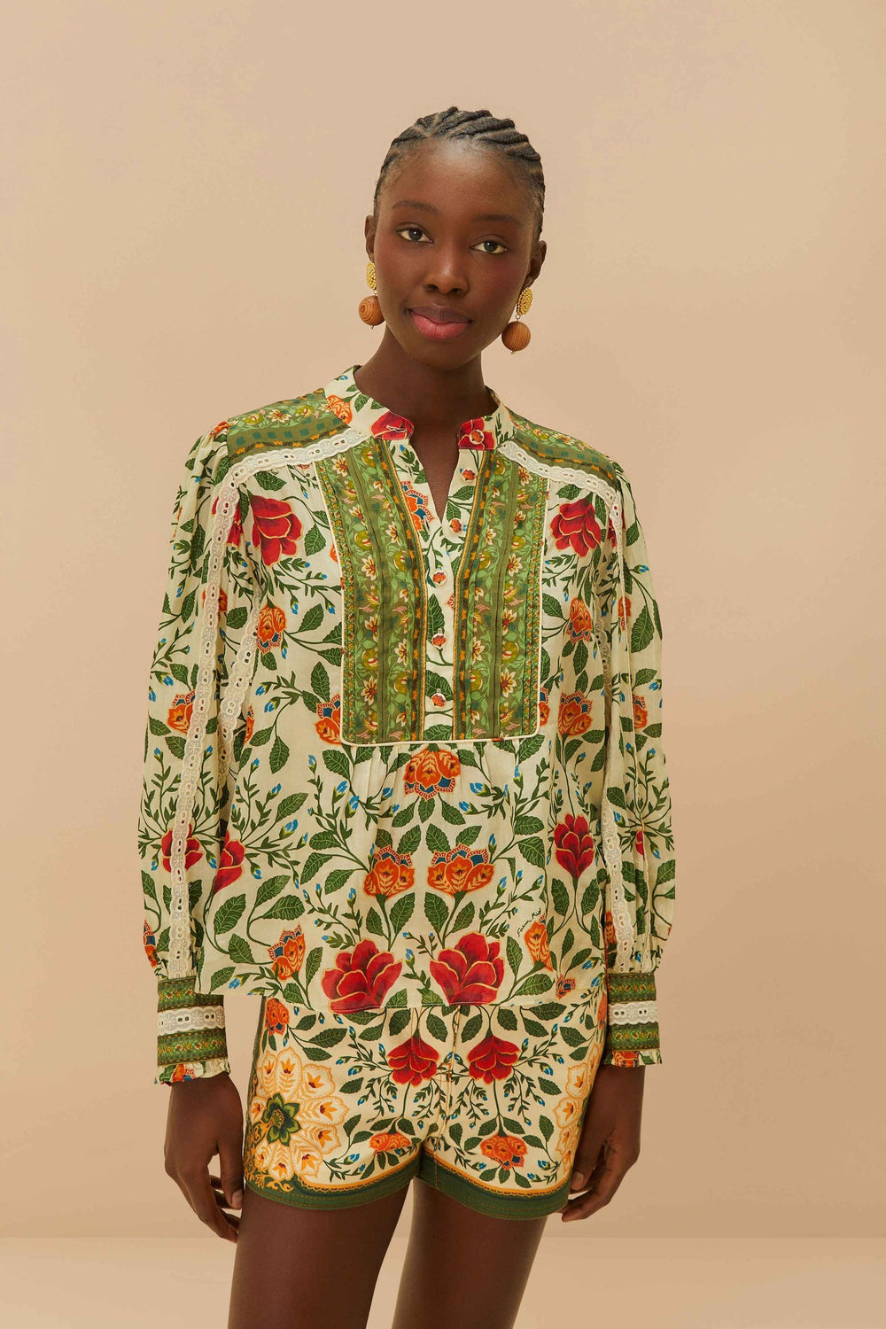 Sand Garden Tapestry Blouse | FARM Rio Women
