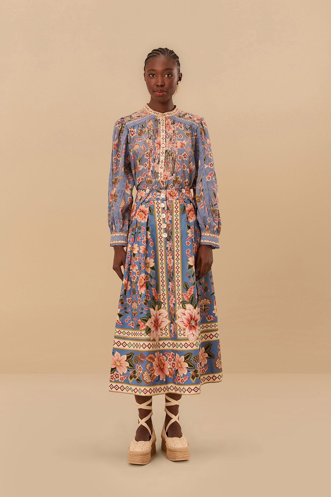 Blue Superbloom Tapestry Blouse | FARM Rio Women