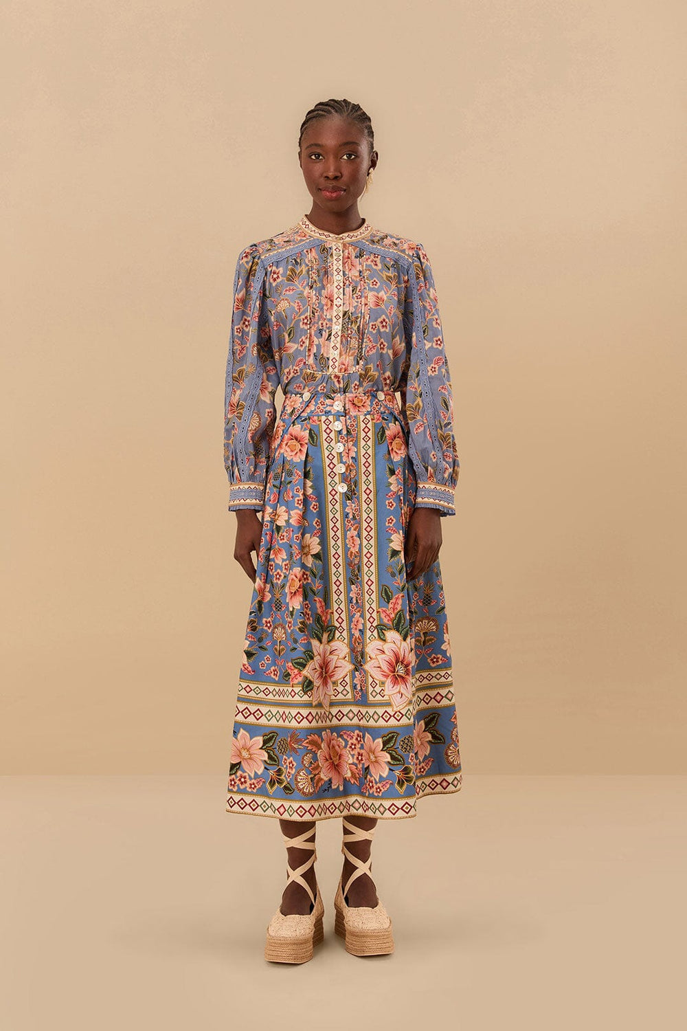 Blue Superbloom Tapestry Blouse | FARM Rio Women