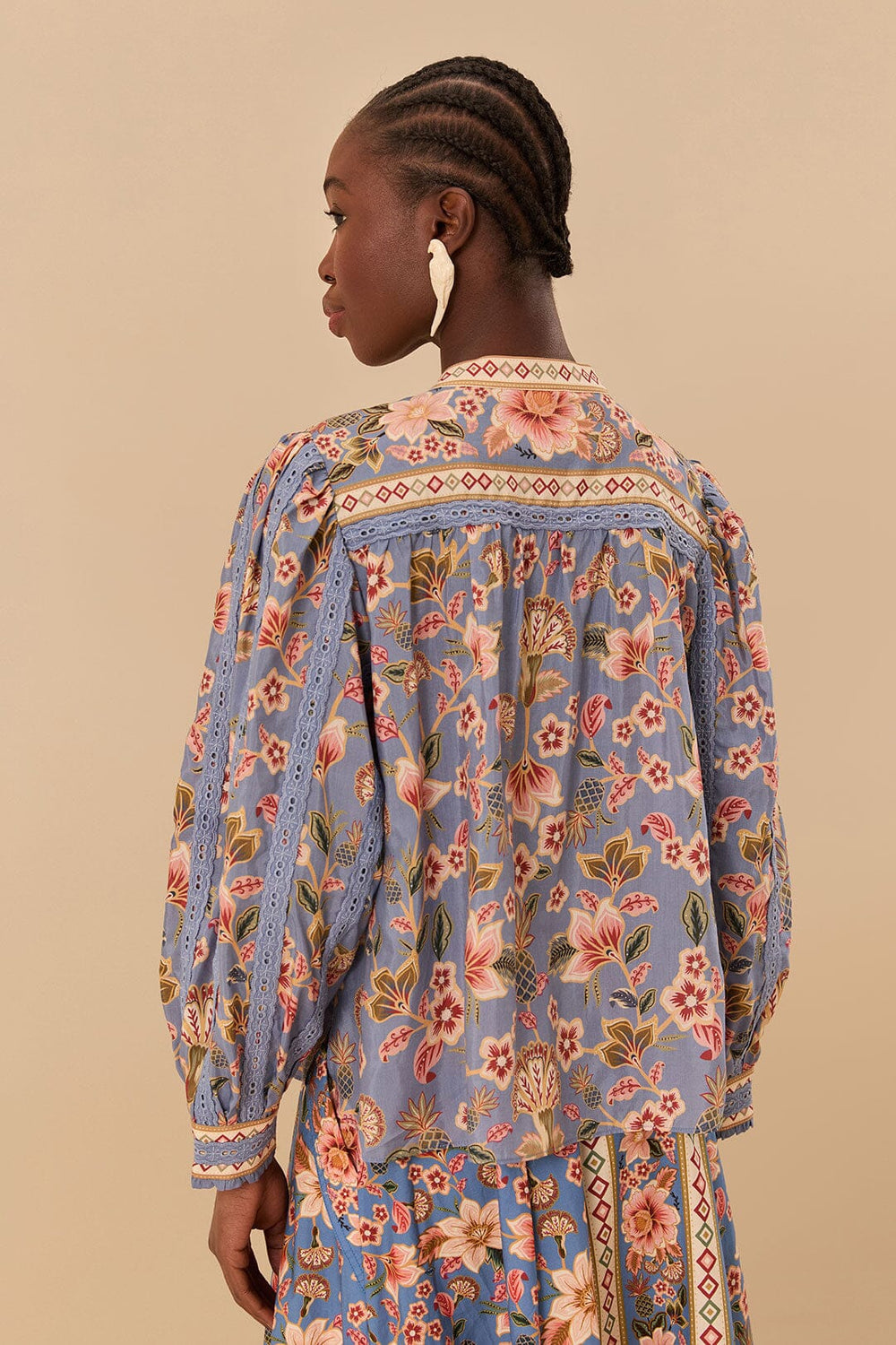Blue Superbloom Tapestry Blouse | FARM Rio Women