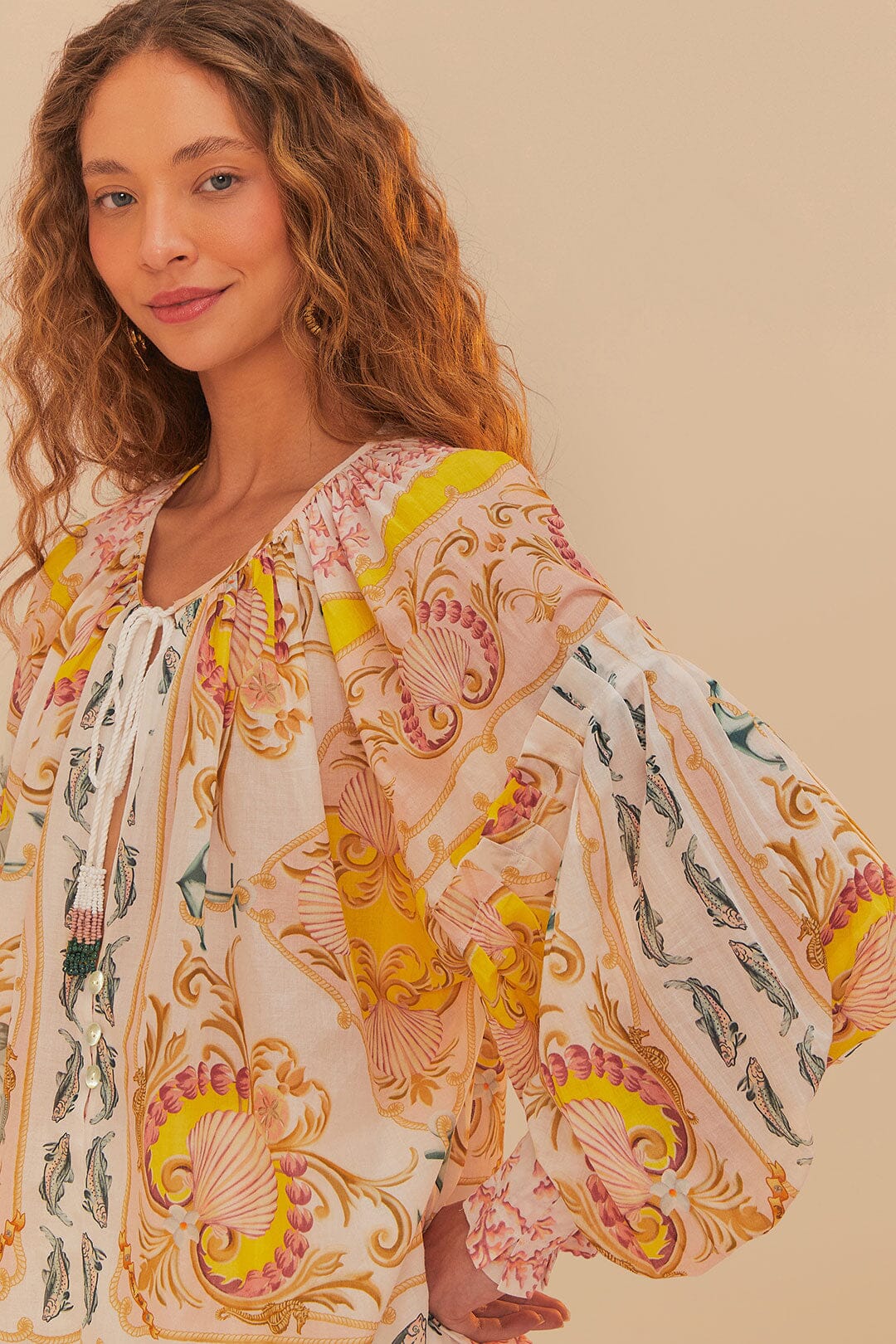 Off-White Maritime Magic Blouse | FARM Rio Women