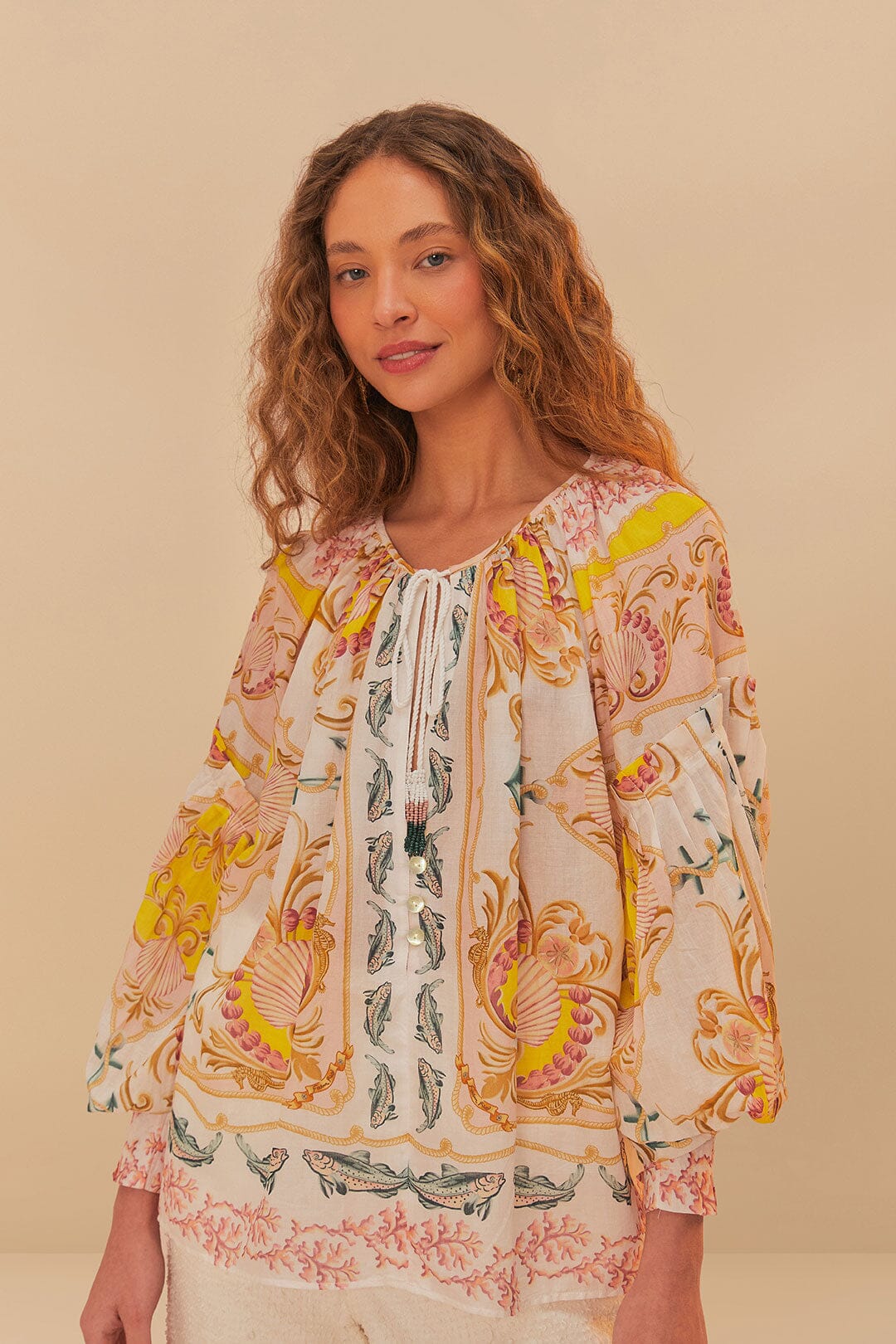 Off-White Maritime Magic Blouse | FARM Rio Women