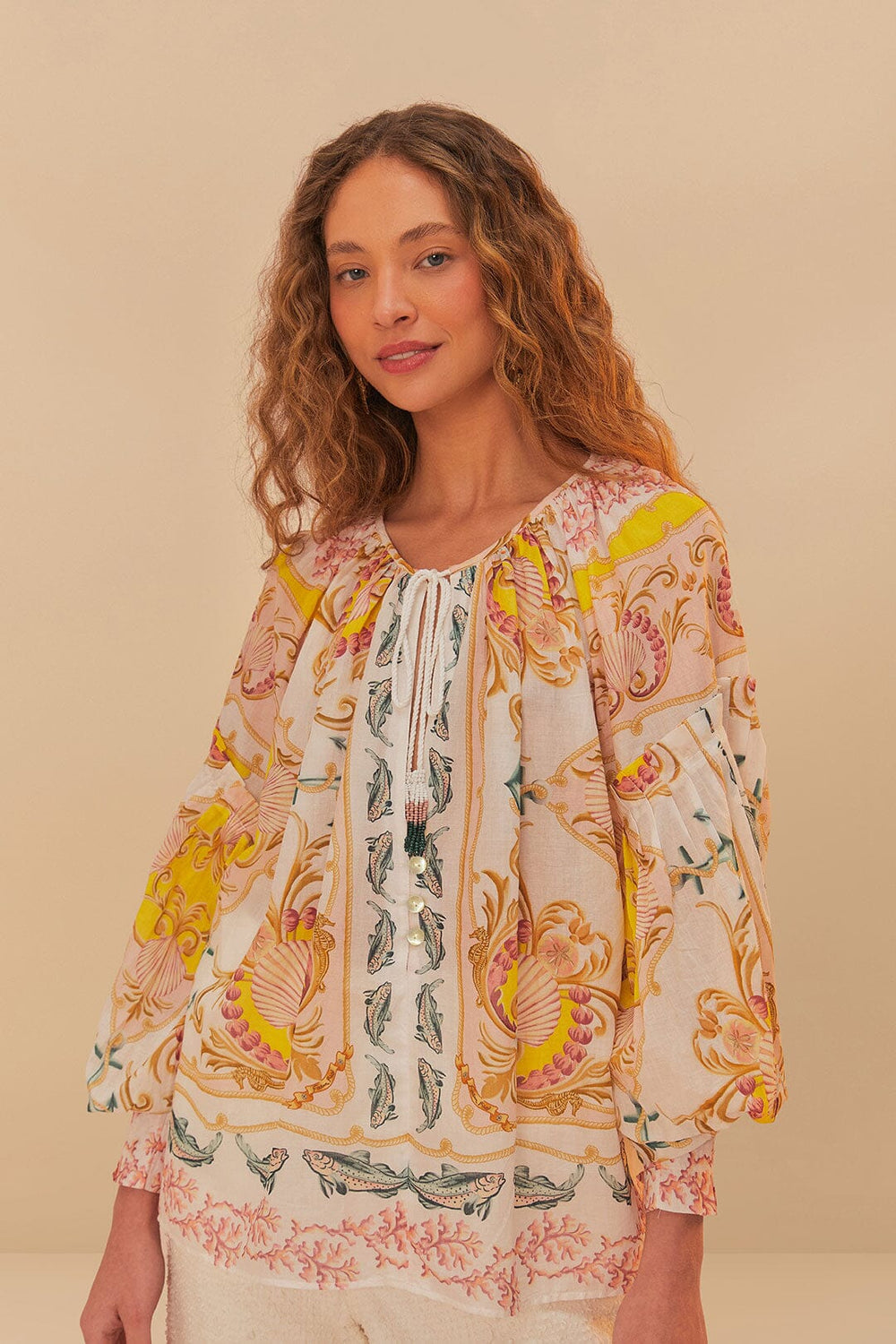 Off-White Maritime Magic Blouse | FARM Rio Women
