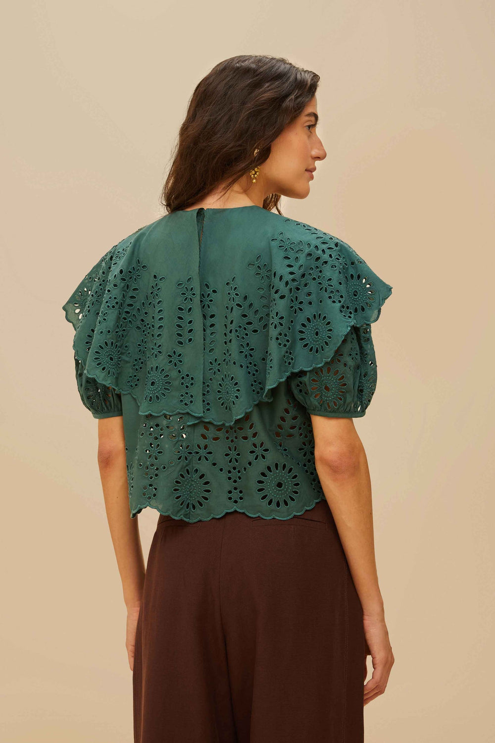 Green Maxi Lace Blouse | FARM Rio Women