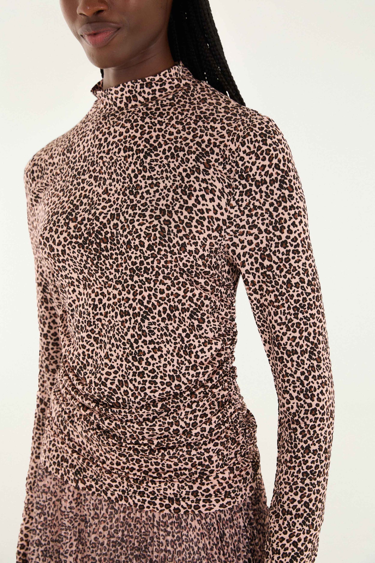 Pink Baby Leopard Jersey Blouse | FARM Rio | FARM Rio Women
