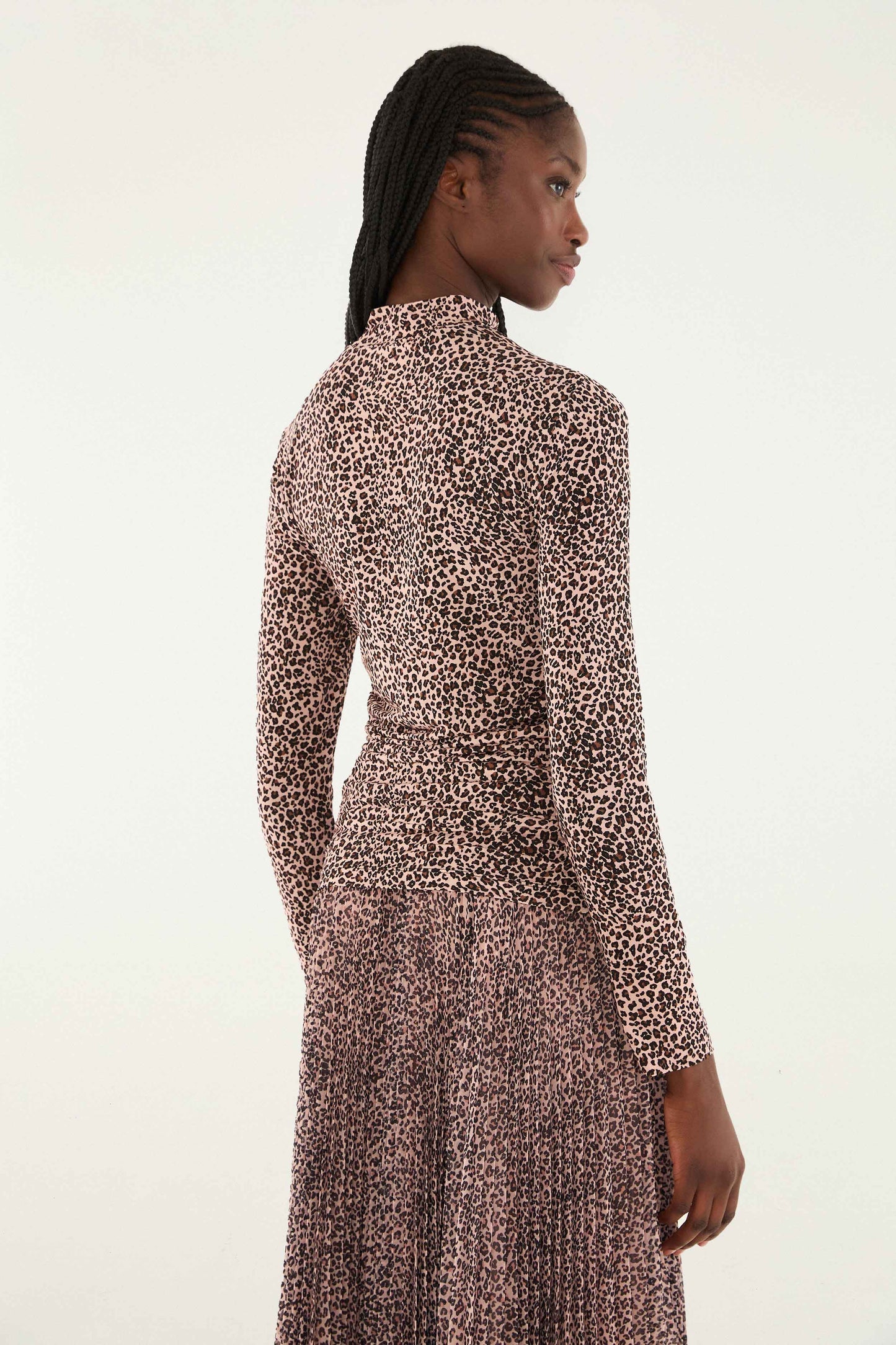 Pink Baby Leopard Jersey Blouse | FARM Rio | FARM Rio Women