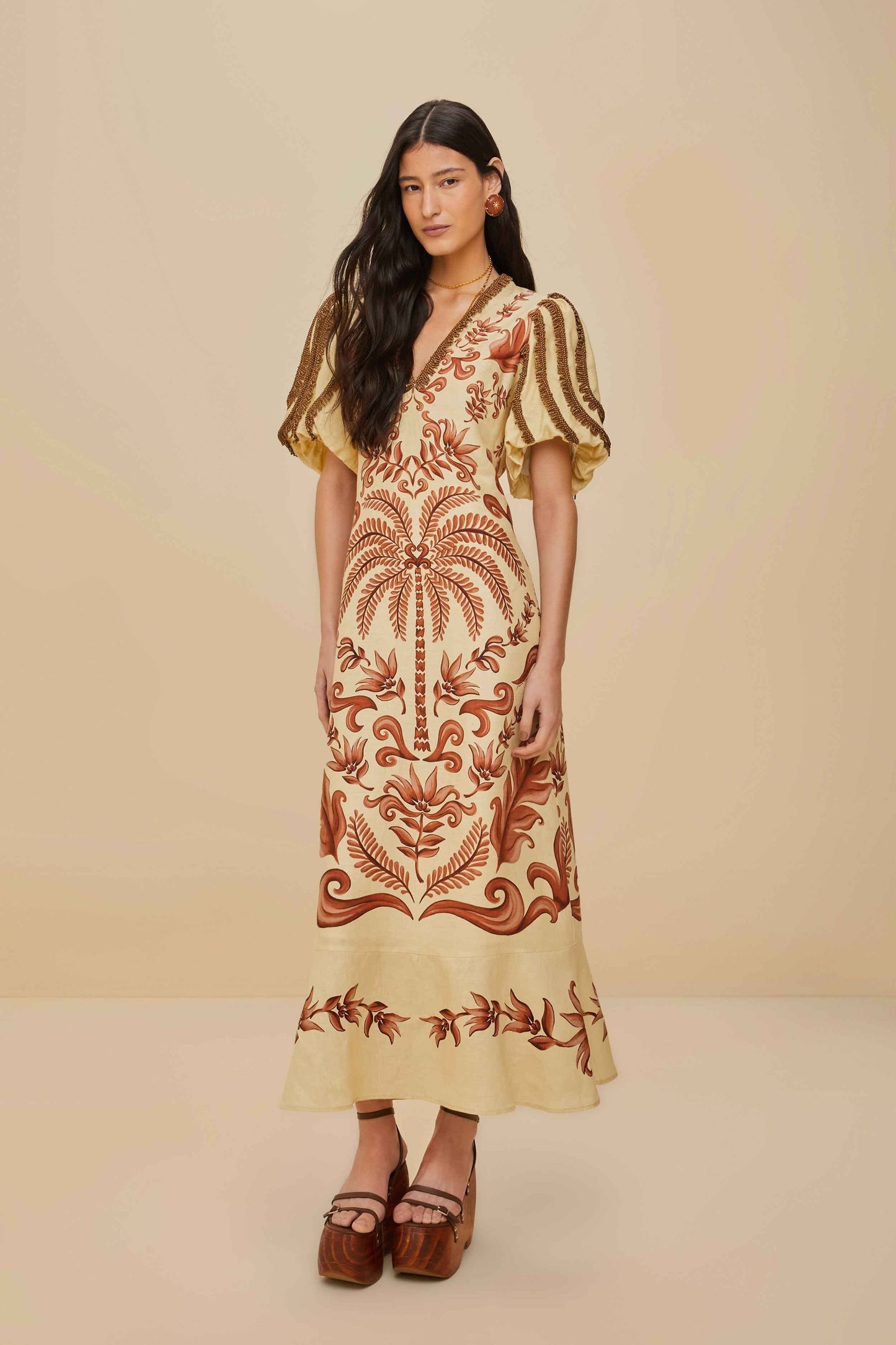 Off-White Milani Euroflax™ Premium Linen Maxi Dress | FARM Rio Women