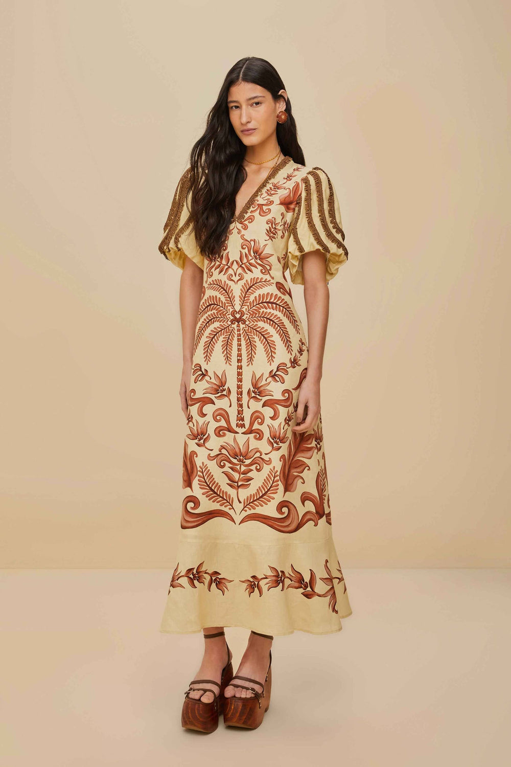 Off-White Milani Euroflax™ Premium Linen Maxi Dress | FARM Rio Women