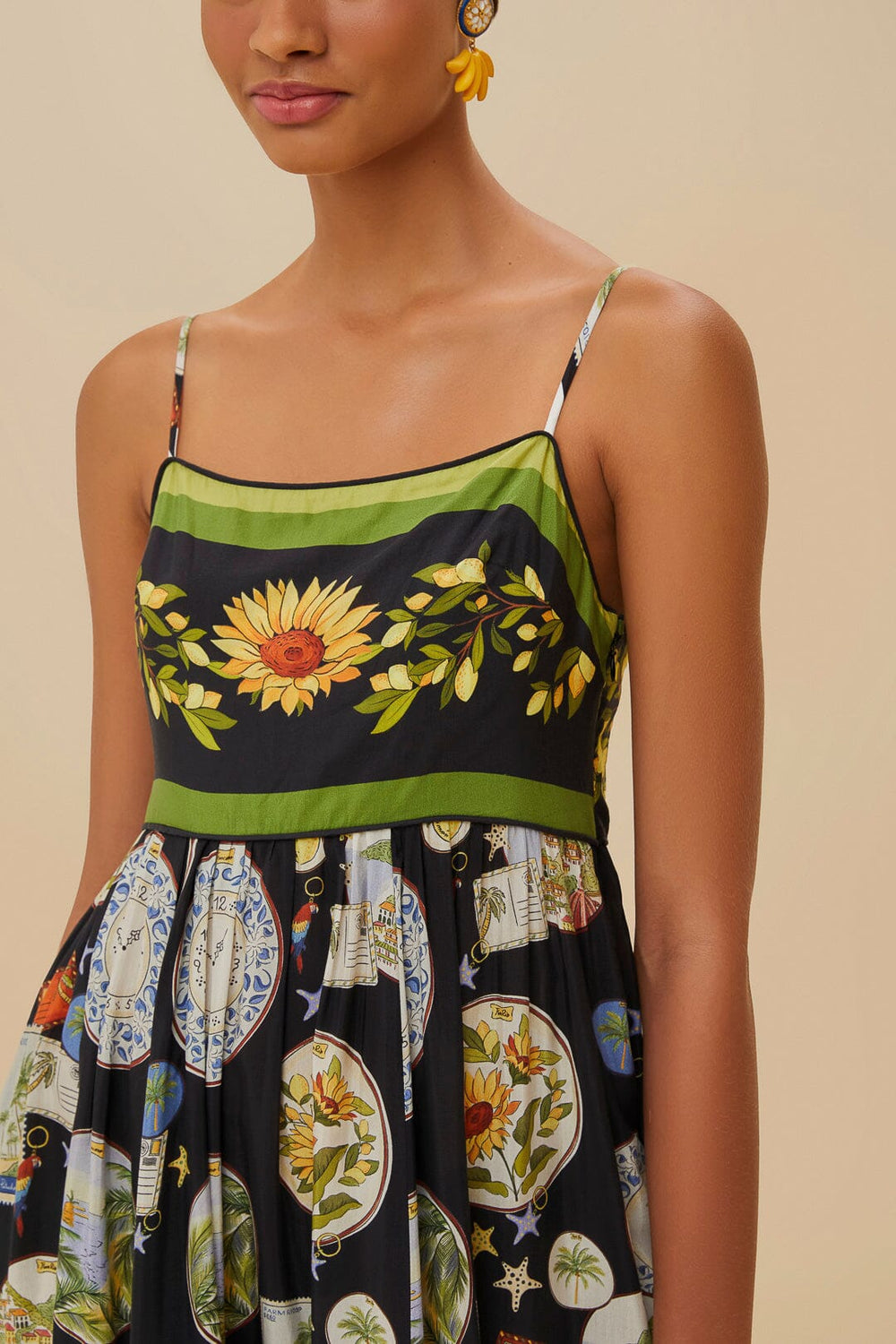 Black Trip Souvenir Maxi Dress | FARM Rio Women