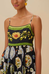 Black Trip Souvenir Maxi Dress | FARM Rio Women