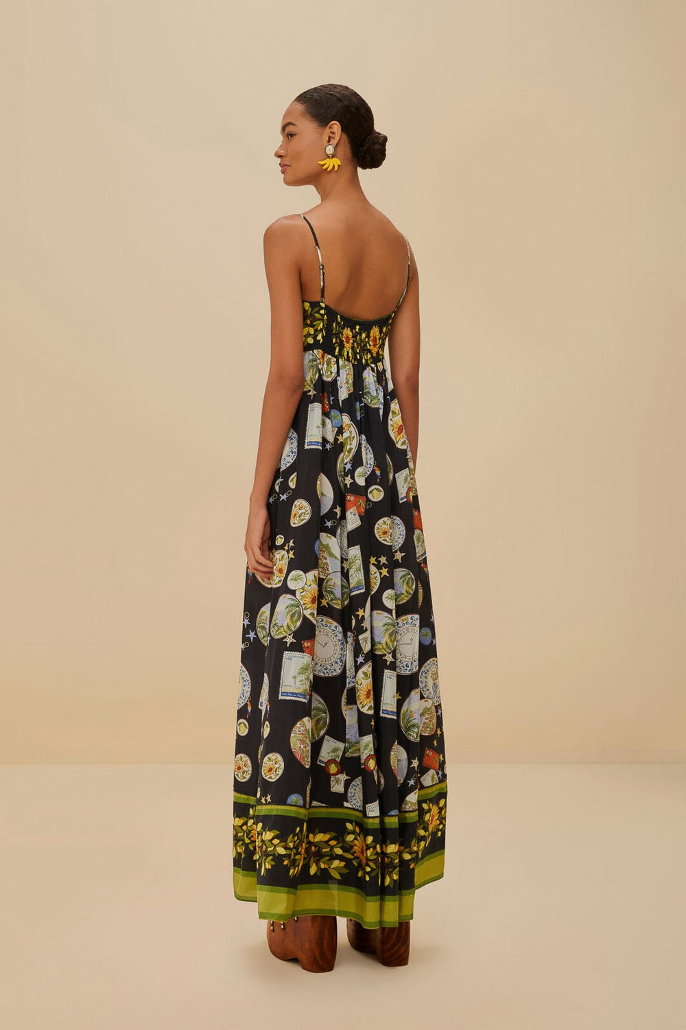 Black Trip Souvenir Maxi Dress | FARM Rio Women
