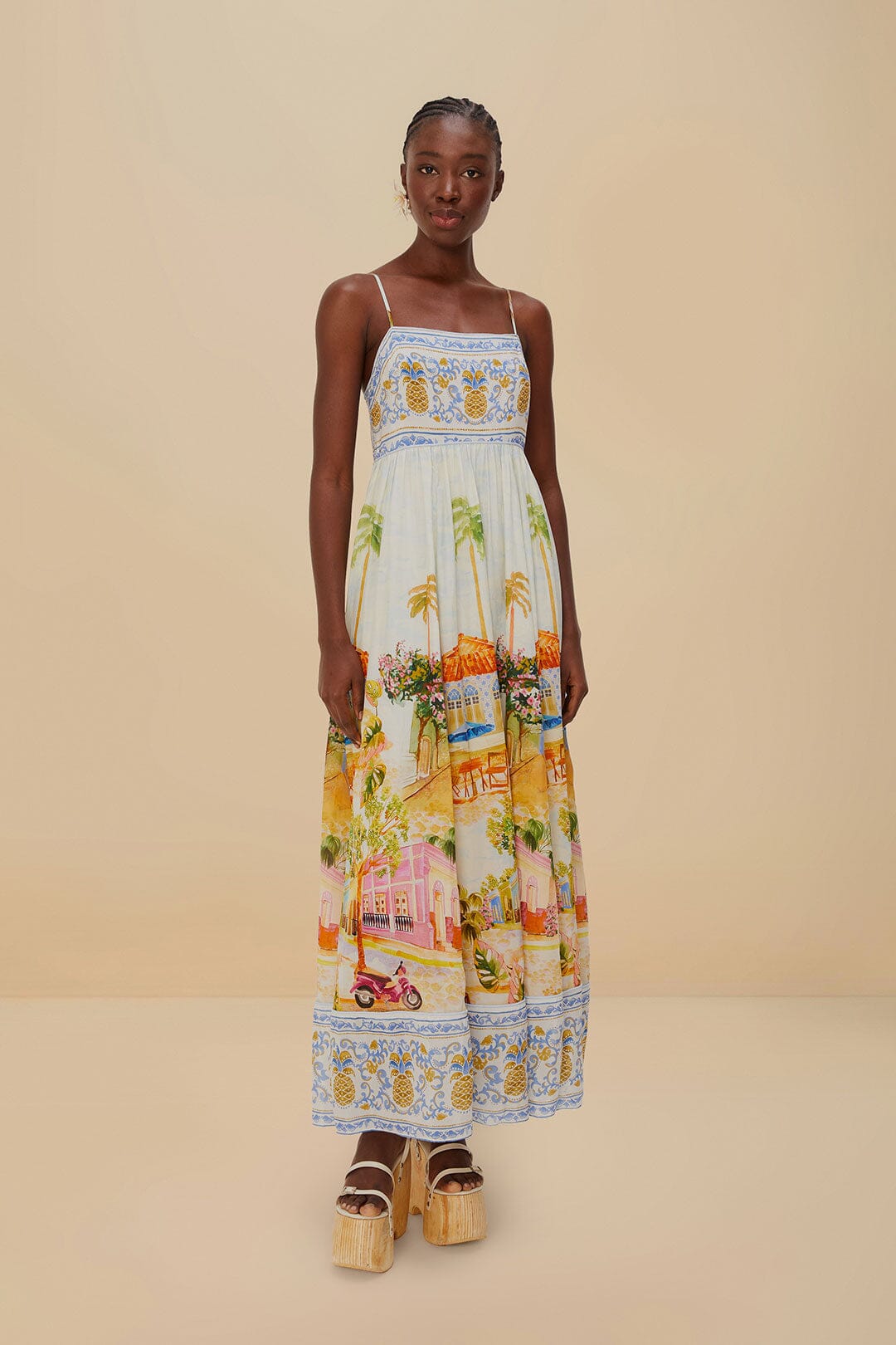 Multicolor Aracati Maxi Dress | FARM Rio Women